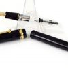 Vintage Pilot Custom 74 black barrel fountain pen -  14K 585 solid gold M nib - Image 3