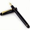 Vintage Pilot Custom 74 black barrel fountain pen -  14K 585 solid gold M nib - Image 4