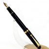 Vintage Pilot Custom 74 black barrel fountain pen -  14K 585 solid gold M nib - Image 2