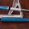 Vintage parker 21 fountain pen Blue barrel with steel Fine nib - Image 3