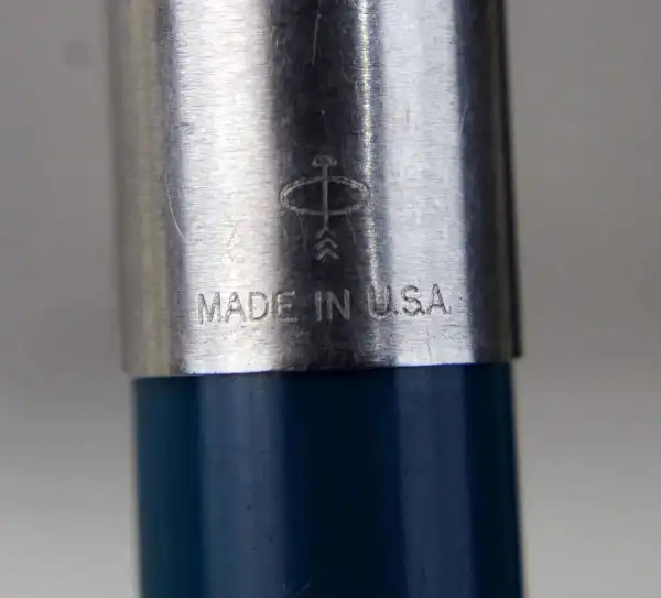 Vintage parker 21 fountain pen Blue barrel with steel Fine nib - Image 11