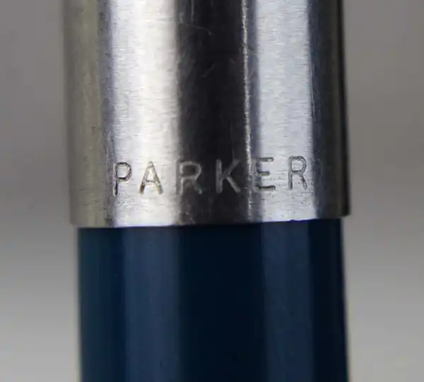 Vintage parker 21 fountain pen Blue barrel with steel Fine nib - Image 10