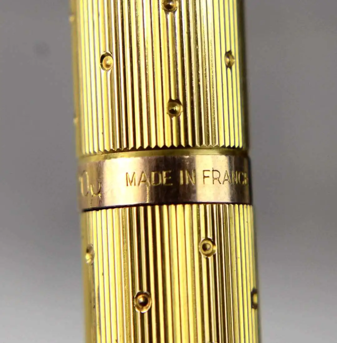 Parker 75 gold filled perle fountain pen and ballpoint set with 14K M nib - Used - Image 6