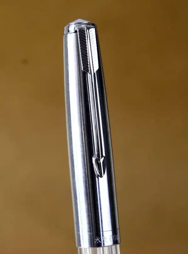 wing sung 601 brown  barrel Vacumatic button filler fountain pen with F nib - Image 8