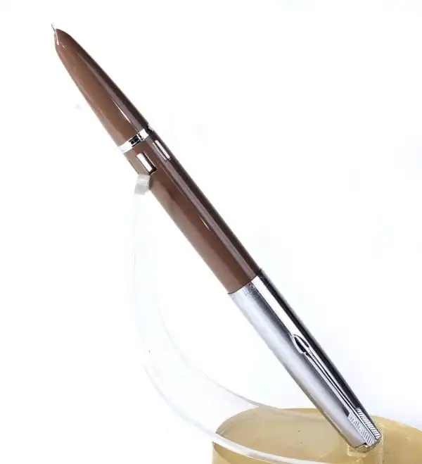 wing sung 601 brown  barrel Vacumatic button filler fountain pen with F nib - Image 2