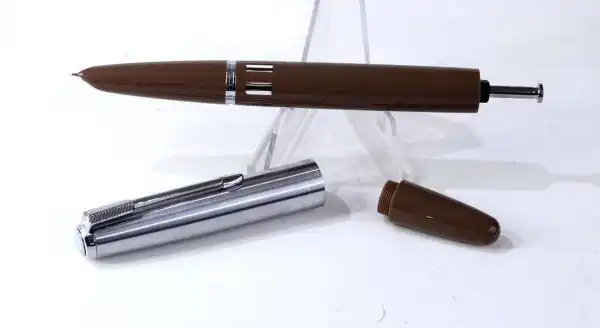 wing sung 601 brown  barrel Vacumatic button filler fountain pen with F nib - Image 6