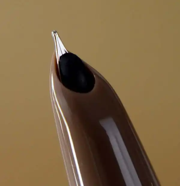wing sung 601 brown  barrel Vacumatic button filler fountain pen with F nib - Image 4