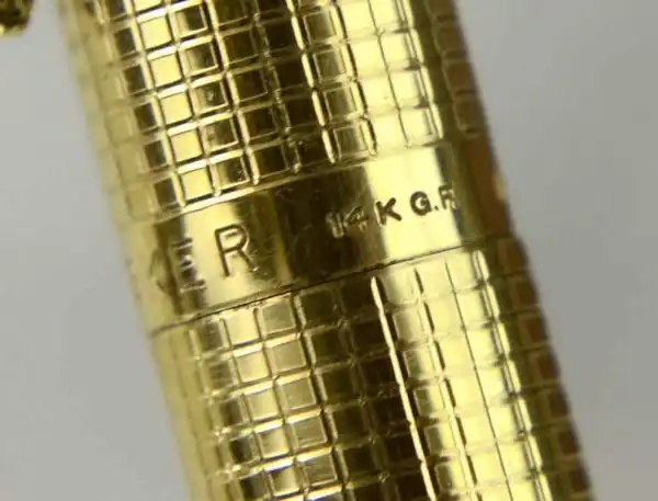 Parker 75 gold filled fountain pen and ballpoint set with 14K gold M nib - Image 6