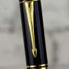 parker duofold centennial black fountain pen with 18 Karat gold B nib - Image 13