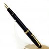 Vintage Pilot Custom 74 black barrel fountain pen -  14K 585 solid gold M nib - Image 2