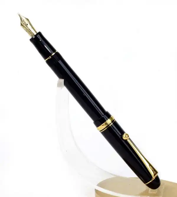 Pilot Custom 74 black barrel fountain pen -  14K 585 solid gold Broad nib - Image 2