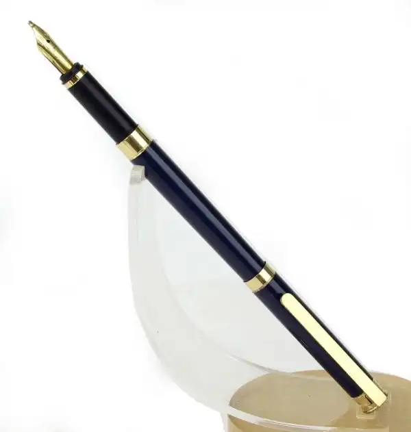 Montblanc Noblesse Navy blue fountain pen 18K gold B nib - 1970 Vintage - Image 6