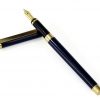 Montblanc Noblesse Navy blue fountain pen 18K gold B nib - 1970 Vintage - Image 7