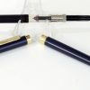 Montblanc Noblesse Navy blue fountain pen 18K gold B nib - 1970 Vintage - Image 9