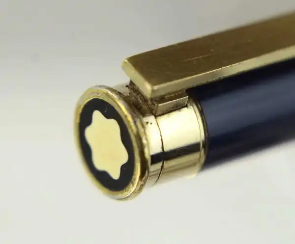 Montblanc Noblesse Navy blue fountain pen 18K gold B nib - 1970 Vintage - Image 3