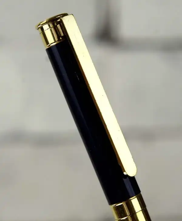 Montblanc Noblesse Navy blue fountain pen 18K gold B nib - 1970 Vintage - Image 4