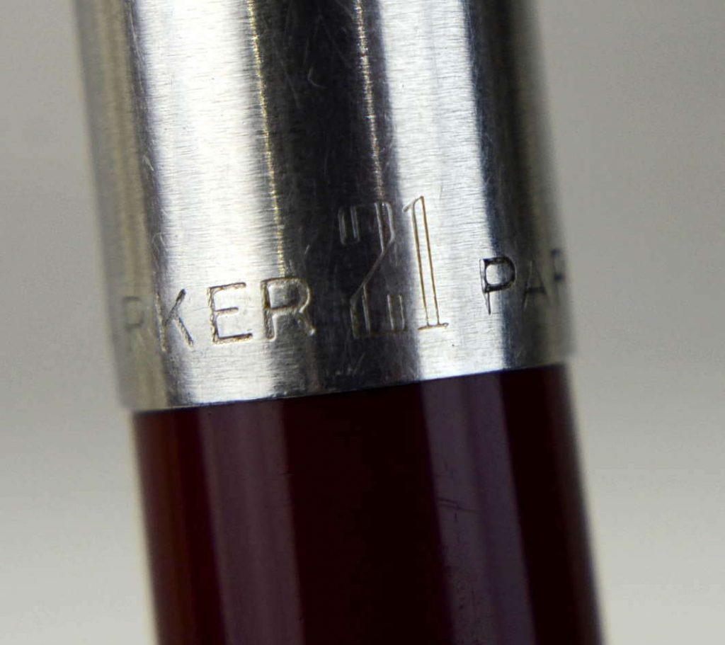Buy parker 21 vintage burgundy barrel fountain pen with steel F nib online