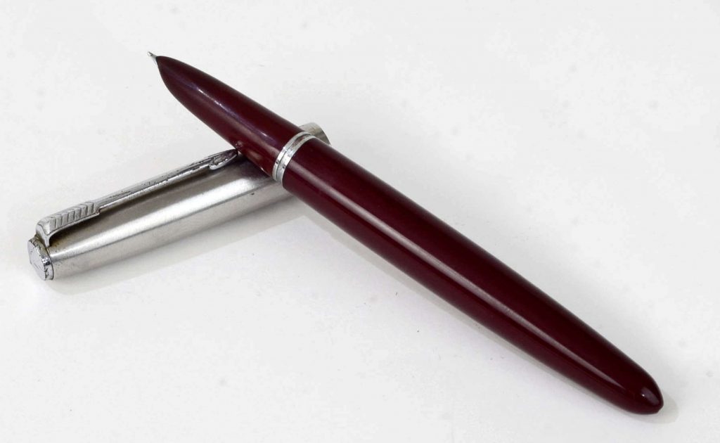 Buy parker 21 vintage burgundy barrel fountain pen with steel F nib online