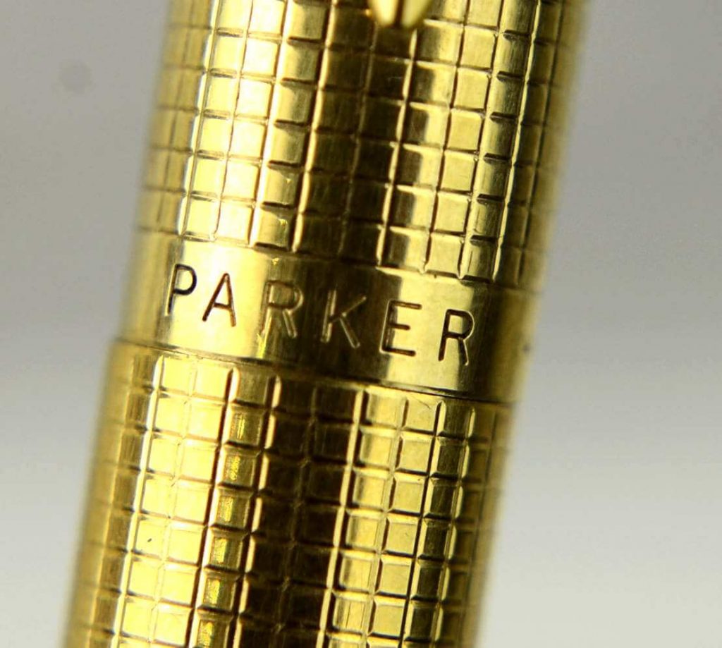 Buy parker 75 ciselle fountain pen gold filled barrel with 14K gold M nib