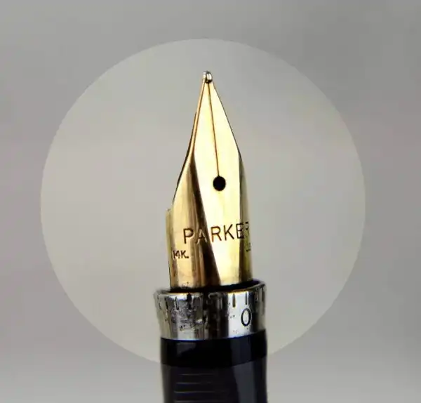Vintage parker 75 sterling silver fountain pen 14Karat Gold F nib - Image 9