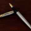 Vintage parker 75 sterling silver fountain pen 14Karat Gold F nib - Image 3
