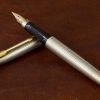 Vintage parker 75 sterling silver fountain pen 14Karat Gold M nib - mint - Image 4