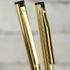 Vintage sheaffer TRZ 70 slim fountain and ballpoint pen  23K gold plated M nib - Image 6