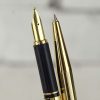 Vintage sheaffer TRZ 70 slim fountain and ballpoint pen  23K gold plated M nib - Image 5