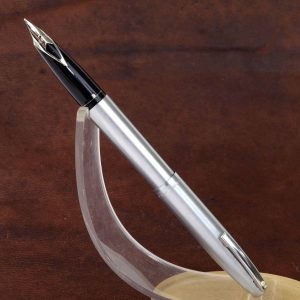 vintage-sheaffer-imperial-444-fountain-pen-inlaid-steel-Medium-nib-USA