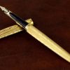 Vintage waterman CF plaque ORG golden fountain pen - 18K solid gold Broad nib - Image 3