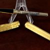 Vintage waterman CF plaque ORG golden fountain pen - 18K solid gold Broad nib - Image 4