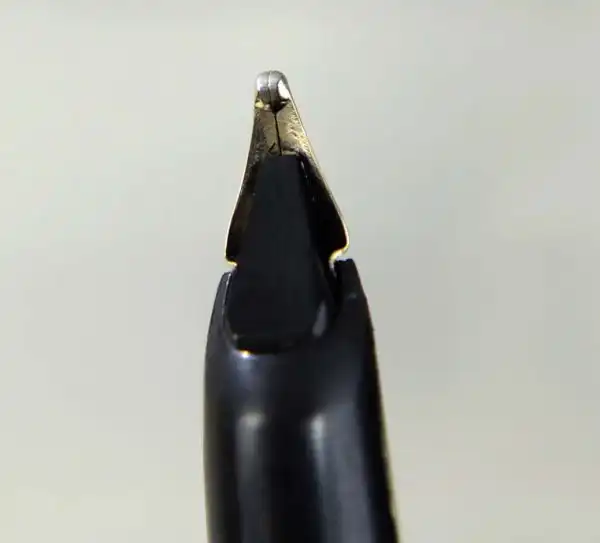 Vintage waterman CF plaque ORG golden fountain pen - 18K solid gold Broad nib - Image 6