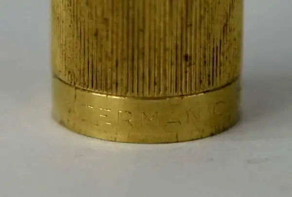 Vintage waterman CF plaque ORG golden fountain pen - 18K solid gold Broad nib - Image 12
