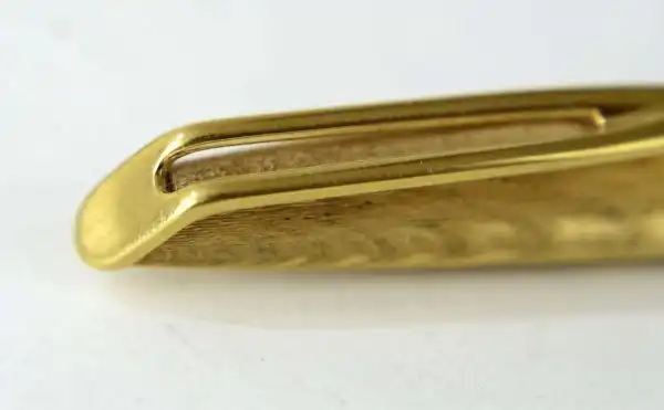 Vintage waterman CF plaque ORG golden fountain pen - 18K solid gold Broad nib - Image 9