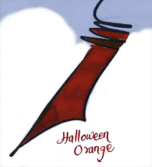Krishna Ink halloween orange fountain pen ink - 20 ml - Image 2