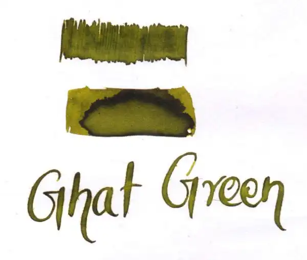 Krishna Ink Ghat green fountain pen ink - 20 ml - Image 4