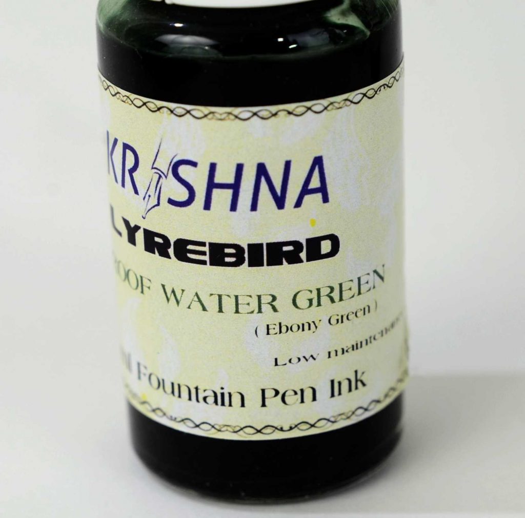 Buy Krishna waterproof green colour fountain pen ink online