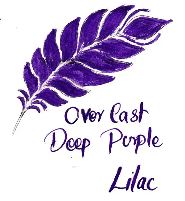 Krishna Ink Overcast deep purple lilac fountain pen ink - 20 ml - Image 3