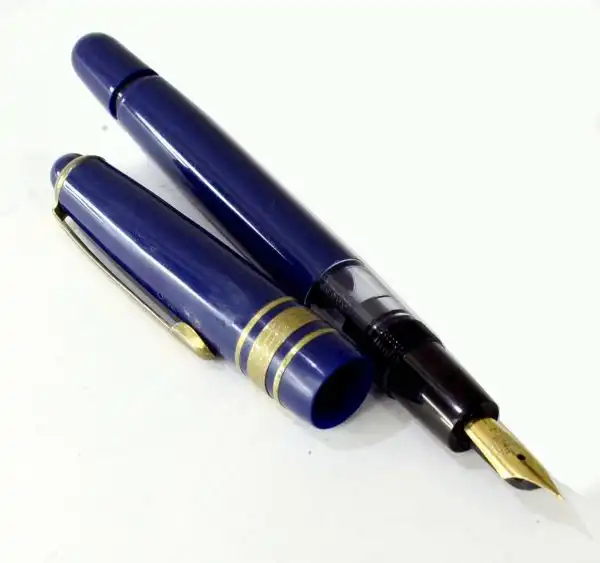 German piston filler fountain pen dauer feder -  gold plated F nib - Image 4