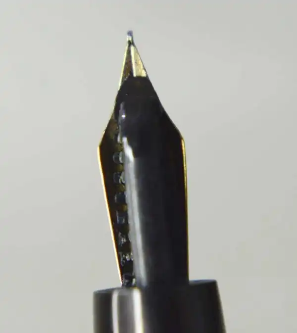 German piston filler fountain pen dauer feder -  gold plated F nib - Image 9