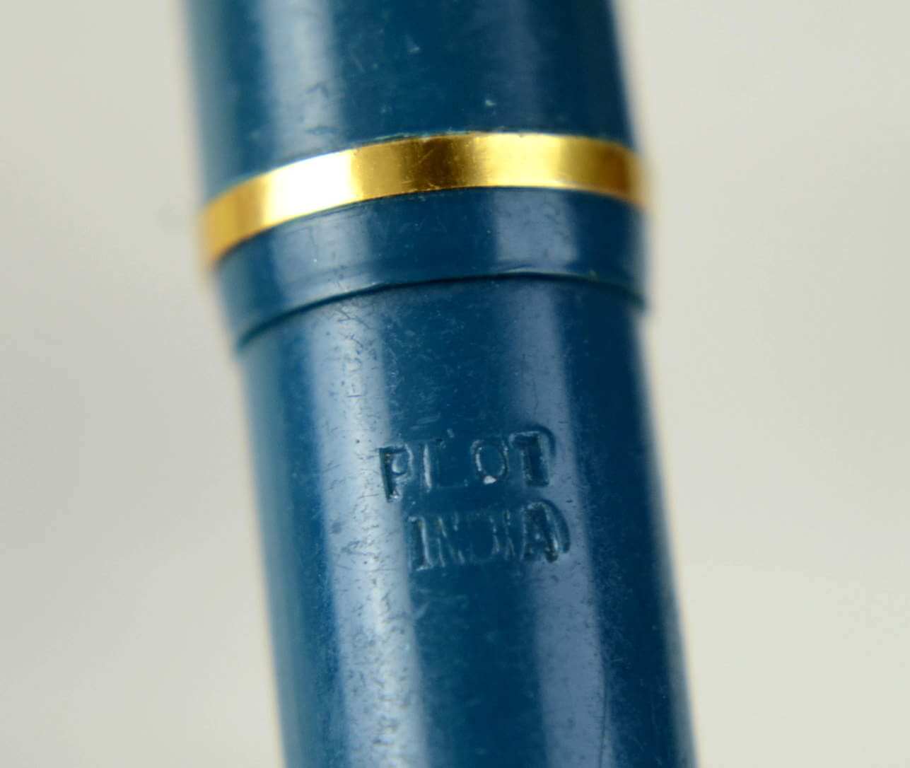 Pilot Vintage Eyedropper pilot 2 pocket teal fountain pen - gold plated F nib - Image 5