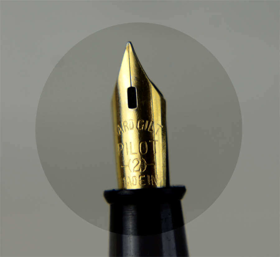 Pilot Vintage Eyedropper pilot 2 pocket teal fountain pen - gold plated F nib - Image 6