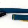 Pilot Vintage  Eyedropper pilot 2 pocket teal fountain pen -  gold plated  F nib - Image 4