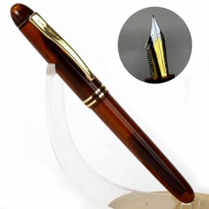 Kanwrite Desire amber translucent fountain pen – Full flex fine nib