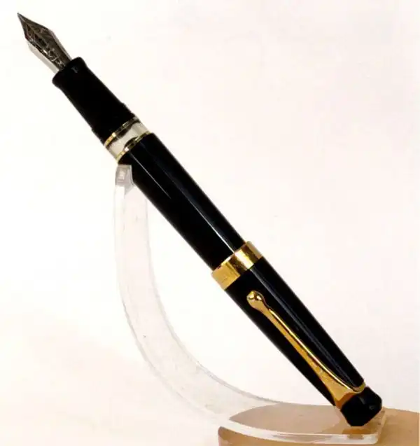 Kanwrite Heritage Jet black piston filler customized fountain pen  - Medium stub nib - Image 2