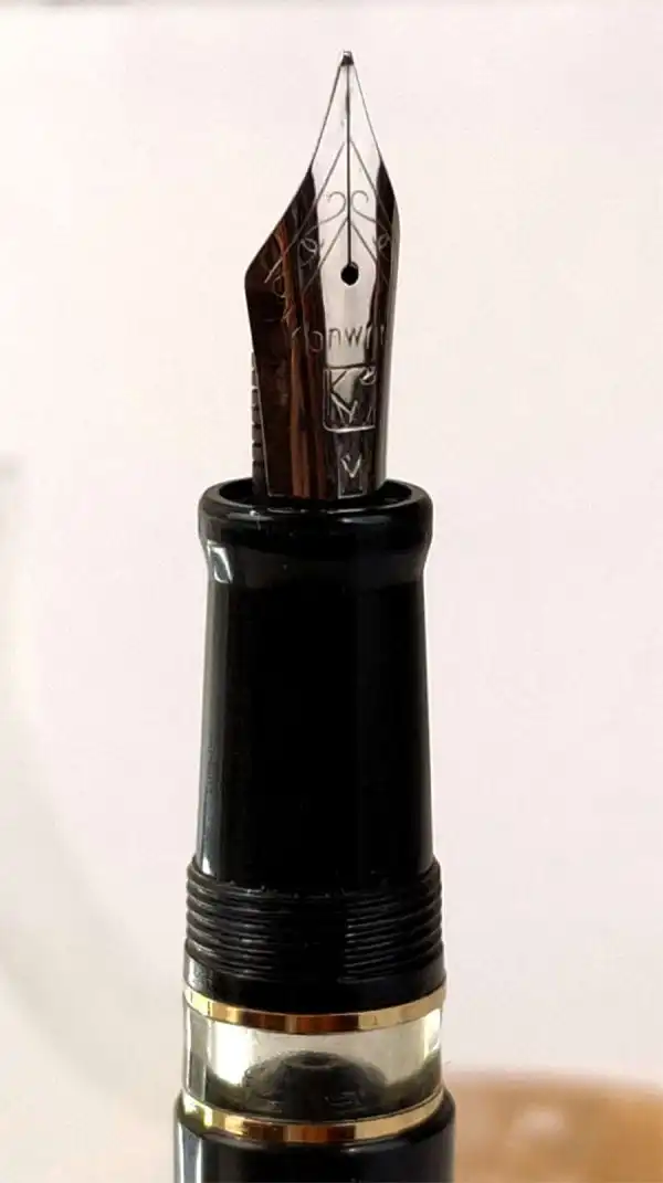 Kanwrite Heritage Jet black piston filler customized fountain pen  - Medium stub nib - Image 7