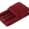 genuine leather pen pouch for fountain pens burgundy - 4 pen pockets - Image 11