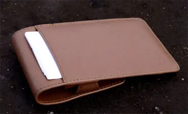 genuine leather pen pouch with slide-in pen pad  - 4 pen pockets - Image 5