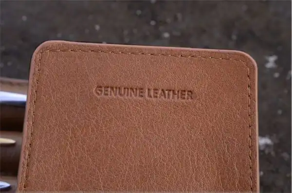 genuine leather pen pouch with slide-in pen pad  - 4 pen pockets - Image 11
