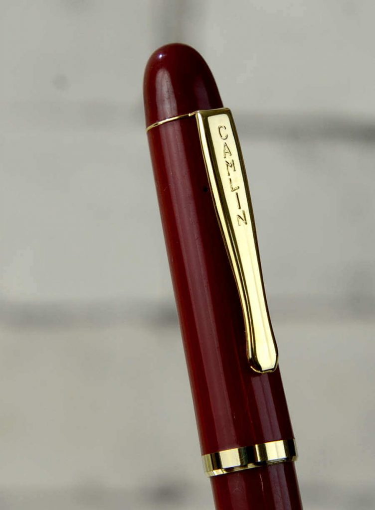 Buy online Vintage camlin 7 red Eyedropper fountain pen with tipped F nib